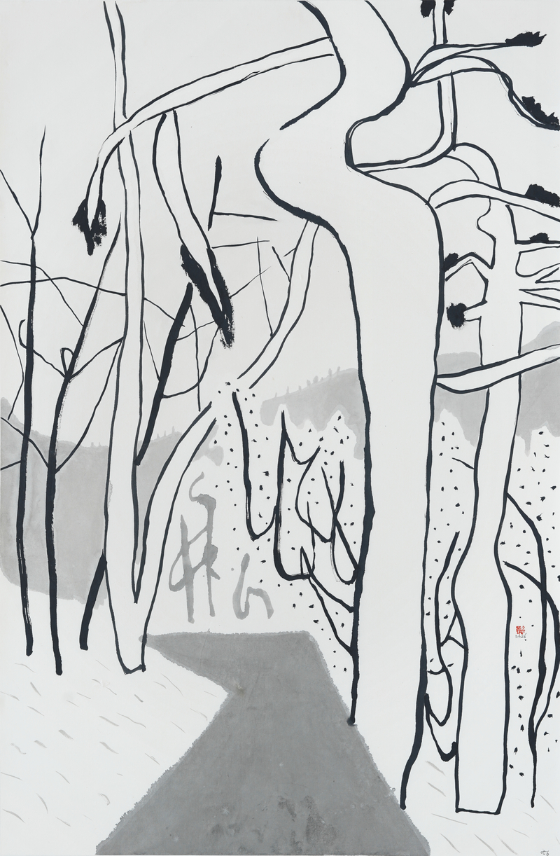 장병언, structure landscape 056, ink_on_paper, painting, 2026